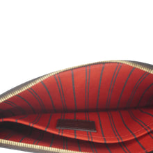 Load image into Gallery viewer, LOUIS VUITTON  Neverfull Damier Ebene Pochette Wristlet Pouch Brown