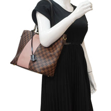 Load image into Gallery viewer, LOUIS VUITTON Jersey Damier Ebene Tote Shoulder Bag Pink