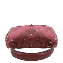 Load image into Gallery viewer, VALENTINO Rockstud Medium Candystud Leather Top Handle Shoulder Bag Pink