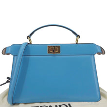 Load image into Gallery viewer, FENDI Peekaboo I SEE U East West Leather Crossbody Bag Blue