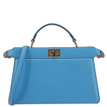 Load image into Gallery viewer, FENDI Peekaboo I SEE U East West Leather Crossbody Bag Blue