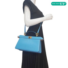 Load image into Gallery viewer, FENDI Peekaboo I SEE U East West Leather Crossbody Bag Blue