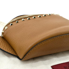 Load image into Gallery viewer, Valentino Spike Leather Belt Bag in Camel Color - Bottom Left