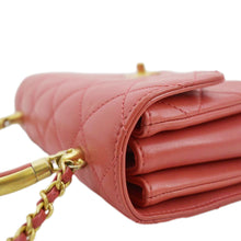Load image into Gallery viewer, CHANEL Top Handle Quilted Leather Shoulder Bag Red