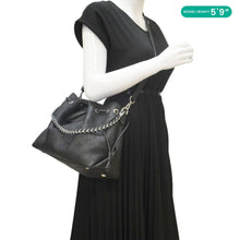 Load image into Gallery viewer, LOUIS VUITTON Bella Mahina Calf Leather Tote Shoulder Bag Black