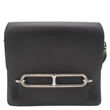 Load image into Gallery viewer, HERMES Roulis Calfskin Leather Shoulder Bag Black