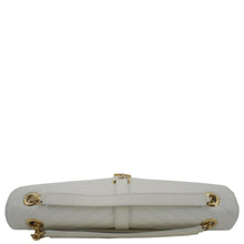 Load image into Gallery viewer, YVES SAINT LAURENT Envelope Large Grain De Poudre Chain Crossbody Bag White