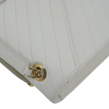 Load image into Gallery viewer, YVES SAINT LAURENT Envelope Large Grain De Poudre Chain Crossbody Bag White