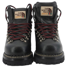 Load image into Gallery viewer, GUCCI X The North Face Calfskin Leather Ankle Boot Black 655401 Size 8 1/2