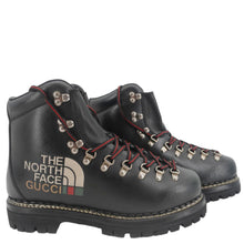 Load image into Gallery viewer, GUCCI X The North Face Calfskin Leather Ankle Boot Black 655401 Size 8 1/2