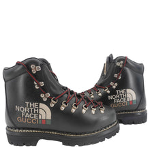 Load image into Gallery viewer, GUCCI X The North Face Calfskin Leather Ankle Boot Black 655401 Size 8 1/2
