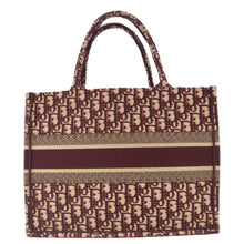 Load image into Gallery viewer, CHRISTIAN DIOR Book Medium Oblique Embroidery Tote Bag Burgundy