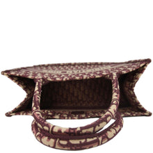 Load image into Gallery viewer, CHRISTIAN DIOR Book Medium Oblique Embroidery Tote Bag Burgundy