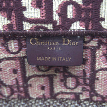Load image into Gallery viewer, CHRISTIAN DIOR Book Medium Oblique Embroidery Tote Bag Burgundy