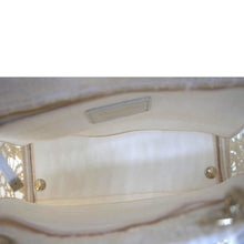 Load image into Gallery viewer, CHRISTIAN DIOR Lady dior D-Lite Embroidered Canvas Shoulder Bag White