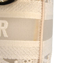 Load image into Gallery viewer, CHRISTIAN DIOR Lady dior D-Lite Embroidered Canvas Shoulder Bag White