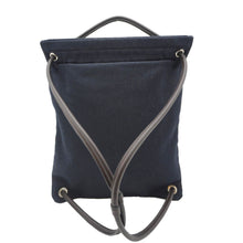 Load image into Gallery viewer, HERMES Aline Grooming Swift Canvas Backpack Bag Navy Blue