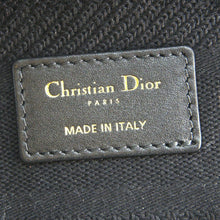 Load image into Gallery viewer, CHRISTIAN DIOR Lady dior D-Lite Embroidered Canvas Shoulder Bag Black
