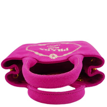 Load image into Gallery viewer, PRADA Canapa Small Logo-Print Canvas Tote Bag Pink