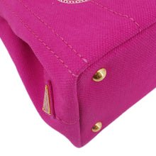 Load image into Gallery viewer, PRADA Canapa Small Logo-Print Canvas Tote Bag Pink
