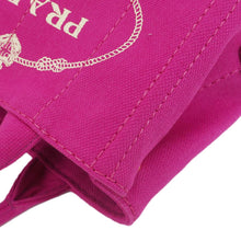 Load image into Gallery viewer, PRADA Canapa Small Logo-Print Canvas Tote Bag Pink