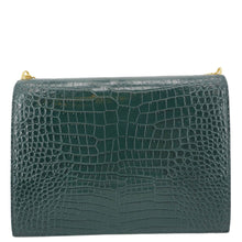 Load image into Gallery viewer, YVES SAINT LAURENT Cassandra Top Handle Embossed Leather Shoulder Bag Green