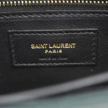 Load image into Gallery viewer, YVES SAINT LAURENT Cassandra Top Handle Embossed Leather Shoulder Bag Green