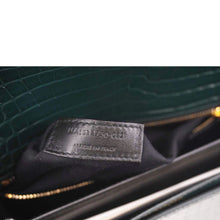 Load image into Gallery viewer, YVES SAINT LAURENT Cassandra Top Handle Embossed Leather Shoulder Bag Green