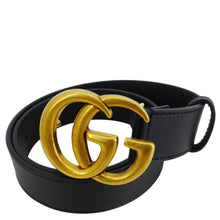 Load image into Gallery viewer, GUCCI GG Buckle Leather Belt Black 414516 Size 70/28