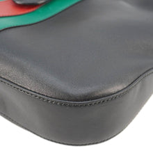 Load image into Gallery viewer, GUCCI Dionysus Medium Web Leather Hobo Shoulder Bag Black 444072