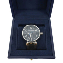Load image into Gallery viewer, LOUIS VUITTON Icon Tambour Damier Graphite Rubber Strap Watch 41.5mm Black