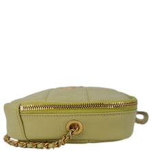 Load image into Gallery viewer, CHANEL Diamond Quilted Lambskin Leather Coin Purse Chain Crossbody Bag Green