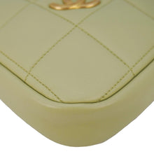 Load image into Gallery viewer, CHANEL Diamond Quilted Lambskin Leather Coin Purse Chain Crossbody Bag Green
