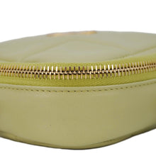 Load image into Gallery viewer, CHANEL Diamond Quilted Lambskin Leather Coin Purse Chain Crossbody Bag Green