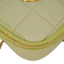 Load image into Gallery viewer, CHANEL Diamond Quilted Lambskin Leather Coin Purse Chain Crossbody Bag Green