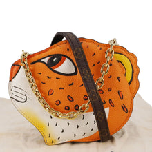 Load image into Gallery viewer, LOUIS VUITTON Leopard Grained Calf Leather Wallet On Chain Shoulder Bag Multicolor