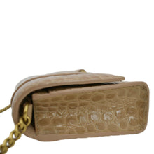 Load image into Gallery viewer, Balenciaga Hourglass Crocodile Embossed Leather Chain Shoulder Bag - Left Side