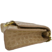Load image into Gallery viewer, Balenciaga Hourglass Crocodile Embossed Leather Chain Shoulder Bag - Right Side