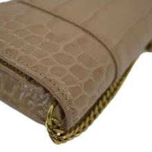 Load image into Gallery viewer, Balenciaga Hourglass Crocodile Embossed Leather Chain Shoulder Bag - Top Right