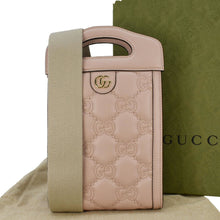 Load image into Gallery viewer, GUCCI GG Matelasse Mini Leather Top Handle Crossbody Bag Pink 723776