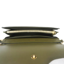Load image into Gallery viewer, BURBERRY Check Canvas Chain Crossbody Bag Olive Green
