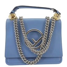 Load image into Gallery viewer, FENDI Kan I F Logo Small Leather Crossbody Bag Blue