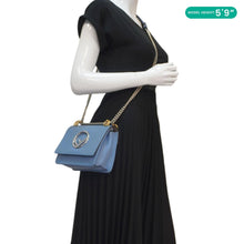 Load image into Gallery viewer, FENDI Kan I F Logo Small Leather Crossbody Bag Blue