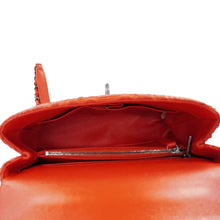 Load image into Gallery viewer, CHANEL Coco Flap Python Leather Top Handle Shoulder Bag Red
