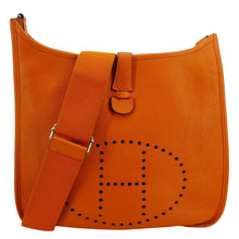 Load image into Gallery viewer, HERMES Evelyne III PM Taurillon Leather Crossbody Bag Orange Poppy