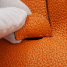 Load image into Gallery viewer, HERMES Evelyne III PM Taurillon Leather Crossbody Bag Orange Poppy
