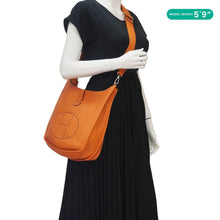 Load image into Gallery viewer, HERMES Evelyne III PM Taurillon Leather Crossbody Bag Orange Poppy