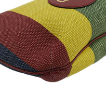 Load image into Gallery viewer, GUCCI Baiadera Stripe Script Logo Half Moon Canvas Shoulder Bag Multicolor 626422