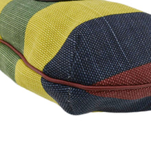 Load image into Gallery viewer, GUCCI Baiadera Stripe Script Logo Half Moon Canvas Shoulder Bag Multicolor 626422