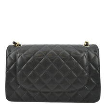 Load image into Gallery viewer, CHANEL Classic Medium Double Flap Quilted Caviar Leather Crossbody Bag Black